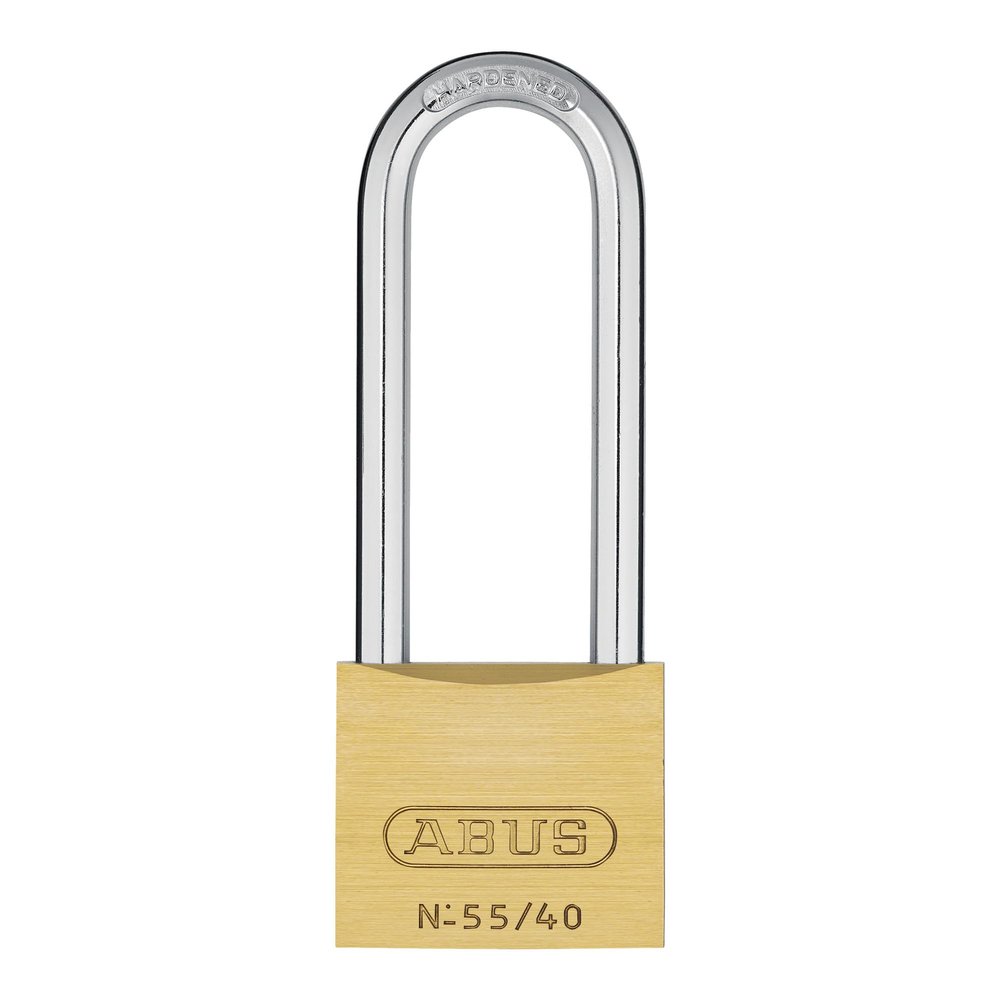 ABUS 55/40HB63 Solid Brass Padlock with 2 Keys for School, Gym