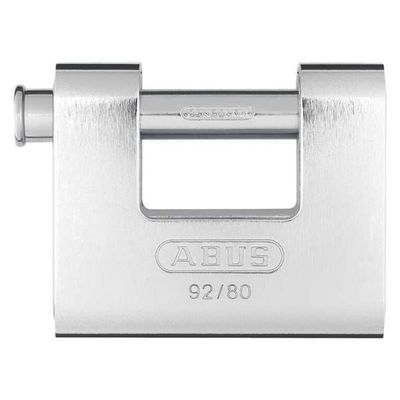 ABUS 92/80 Monoblock Solid Brass with Steel Jacket Padlock, Keyed Alike