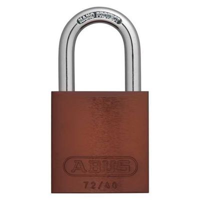 ABUS 72/40 KD Aluminum Safety Padlock Keyed Different with 1" Shackle, Brown (Model: 72AL/40 KD Brown 1" Shackle)