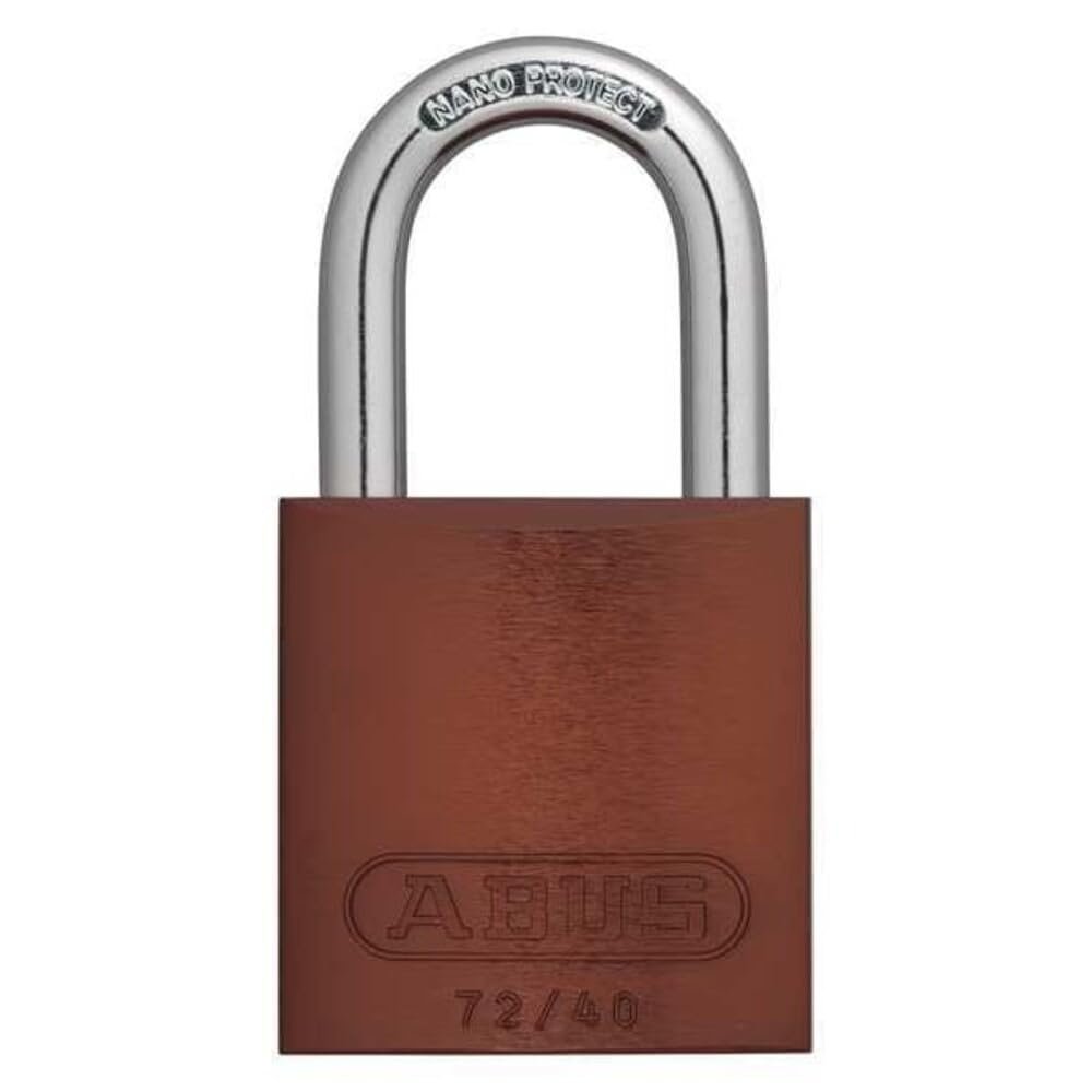 ABUS 72/40 KD Aluminum Safety Padlock Keyed Different with 1" Shackle, Brown (Model: 72AL/40 KD Brown 1" Shackle)