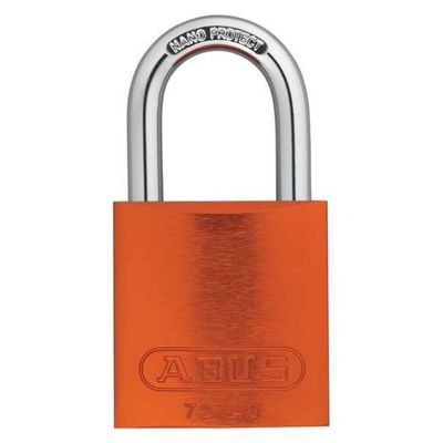 ABUS Orange 72/40 Lockout Tagout Padlock w/ 1" Shackle, Single Padlock