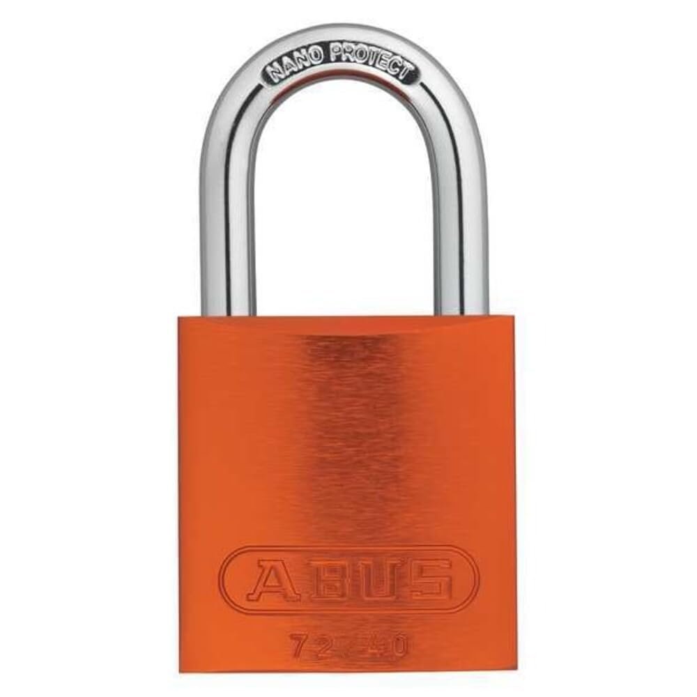 ABUS Orange 72/40 Lockout Tagout Padlock w/ 1" Shackle, Single Padlock