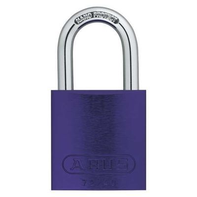 ABUS Purple 72/40 Lockout Tagout Padlock w/ 1" Shackle, Single Padlock