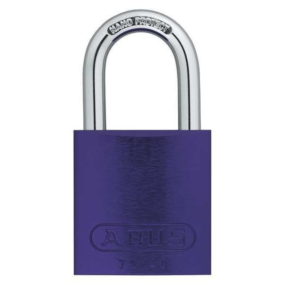 ABUS Purple 72/40 Lockout Tagout Padlock w/ 1" Shackle, Single Padlock