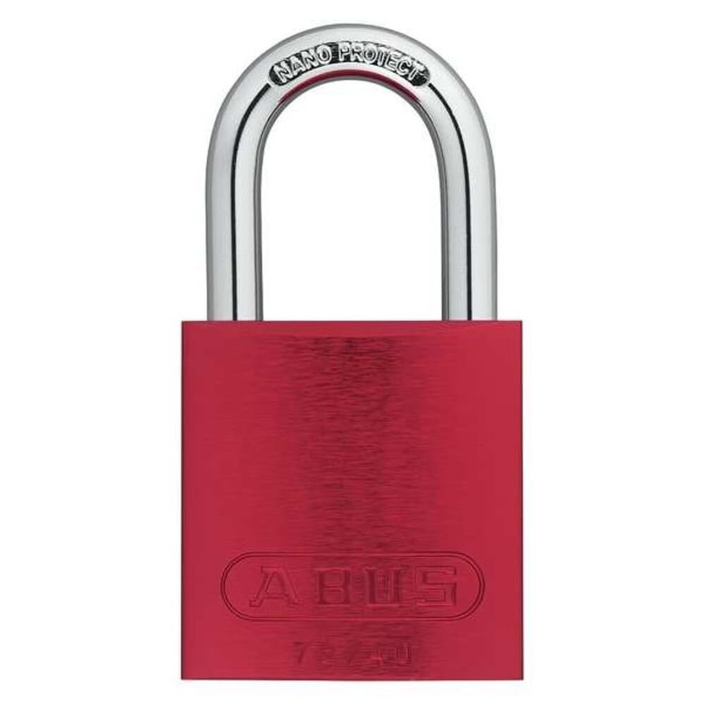 ABUS Red 72/40 Lockout Tagout Padlock w/ 1" Shackle, Single Padlock