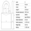 Lockout Padlock, KD, Blue, 1/4 in. Dia. view 3