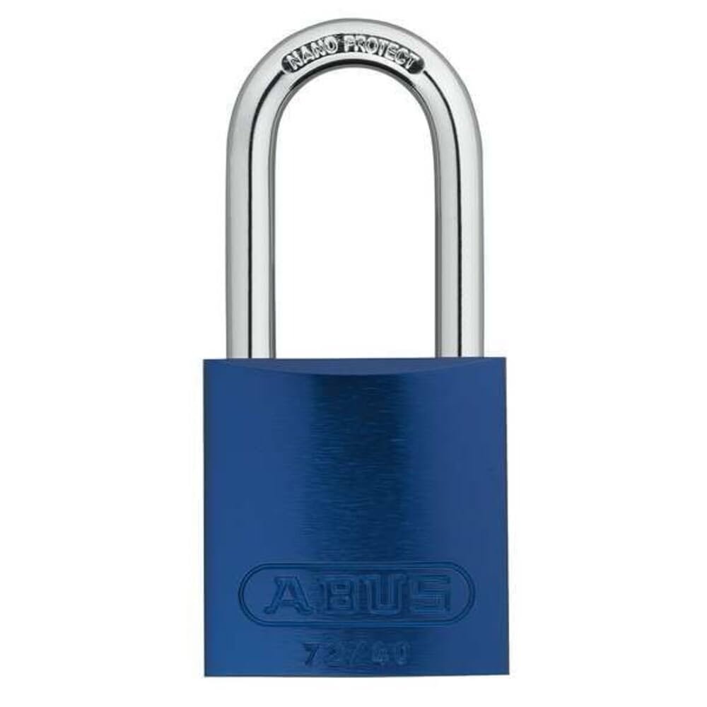 ABUS Lockout Padlock, KA, Blue, 1/4 in. Dia., 72ALHB/40-40 KA Blue 1-9/16 Shackle