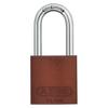 Lockout Padlock, KD, Brown, 1/4In. Dia. view 1