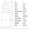 Lockout Padlock, KD, Orange, 1/4 in. Dia. view 3
