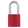 Lockout Padlock, KD, Red, 1/4In Shackle Dia view 1
