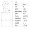 Lockout Padlock, KD, Red, 1/4In Shackle Dia view 3
