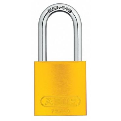 Lockout Padlock, KD, Yellow, 1/4 in. Dia.