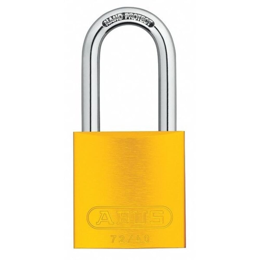 Lockout Padlock, KD, Yellow, 1/4 in. Dia.