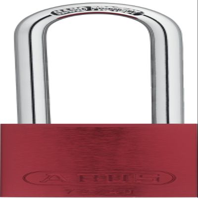 ABUS Lockout Padlock, KD, Red, 1/4In Shackle Dia, 3" Shackle