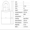 ABUS Lockout Padlock, KD, Red, 1/4In Shackle Dia, 3" Shackle view 3