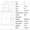 ABUS Lockout Padlock, KA, Red, 1/4In Shackle Dia, 3" Shackle view 2