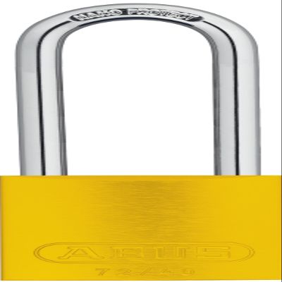 ABUS Lockout Padlock, KD, Yellow, 1/4 in. Dia., 3" Shackle