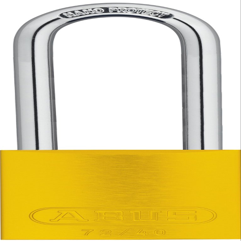 ABUS Lockout Padlock, KD, Yellow, 1/4 in. Dia., 3" Shackle