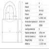 ABUS Lockout Padlock, KD, Yellow, 1/4 in. Dia., 3" Shackle view 2