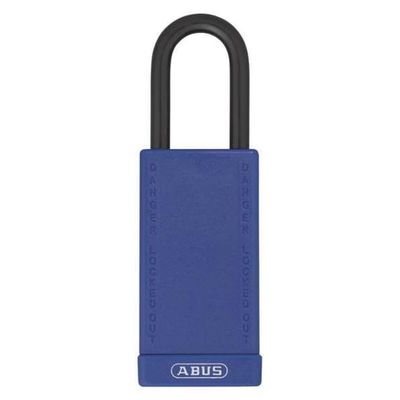 ABUS 74LB/40 KA Safety Lockout Non-Conductive Keyed Alike Padlock with 3-Inch Body and 1-1/2-Inch Shackle, Blue