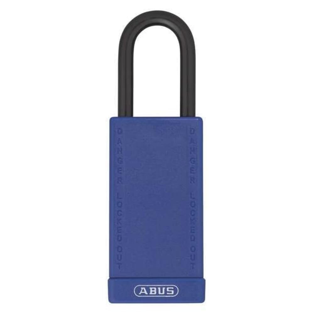 ABUS 74LB/40 KA Safety Lockout Non-Conductive Keyed Alike Padlock with 3-Inch Body and 1-1/2-Inch Shackle, Blue