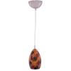 VAXCEL Milano Satin Nickel Mini Pendant Ceiling Light Red Orange Glass view 2