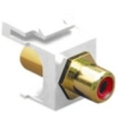 ICC IC107R6GWH Module RCA Female, Red Insert, White