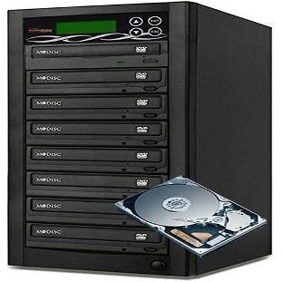 BestDuplicator Pro HD Series - 7 Target External Disc DVD/CD Duplicator Built-in 500GB Hard Disk Drive & 24X Burners