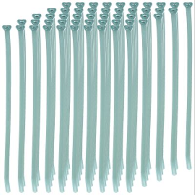 Thomas & Betts TYZ528M Cable Tie, Radiation Resistant Fluoropolymer, 50 lb, 14", Aqua
