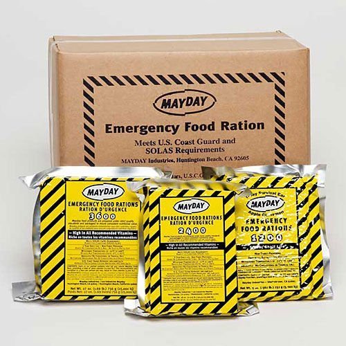 Mayday Food Bars Emergency 2400 Calorie Food Bars (24 per case) weight 31 lbs