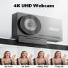 acer 4K Webcam for PC/Mac with All-Metal Unibody Sculpted, Sony 1/2" Sensor, PDAF, 2 Noise Reduction Mics, Privacy Cover, Lightweight, Fast Cooling, Streaming Camera for Live Meeting Commerce Gaming view 3