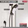 Delta Faucet 3-Spray Touch-Clean Wall-Mount Slide Bar Hand Held Shower with Hose, Champagne Bronze 57014-CZ view 2