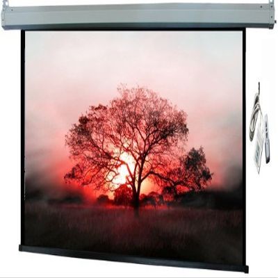 120" 16:9 RATIO with Wire and Wireless Remote Advantage Deluxe Motorized Electric Projection Screen Front Certified PS120