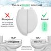 Centoco Toilet Seat Round, Closed Front with Cover, Residential, Plastic, Made in the USA, 200-416, Biscuit view 2