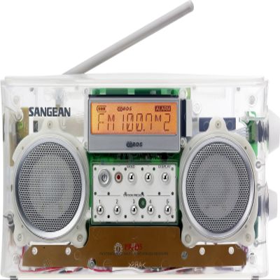 Sangean FM-Stereo RBDS/AM Digital Tuning Portable Receiver, Clear, Medium, PR-D5CL