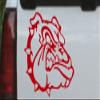 6.9in X 6in Red - Bulldog (Growl) Car Window Wall Laptop Decal Sticker view 1