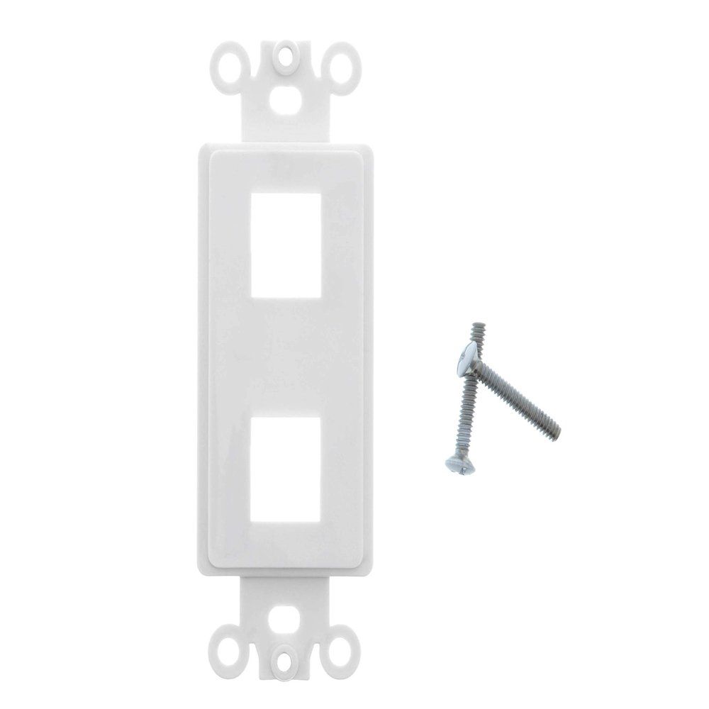 2 Port Decorex Face Plate Insert - White