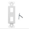2 Port Decorex Face Plate Insert - White view 1