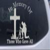 6in X 7.3in Silver -- In Memory Of Those Who Gave All Military Car Window Wall Laptop Decal Sticker view 1