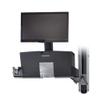Ergotron StyleView Sit-Stand Combo with Medium Silver CPU Holder/Worksurface, Aluminum/Black view 2