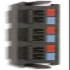 SIEMON RIC-F-SC6-01 6 Fiber, Black, Fiber Adapter Plate, SC view 1