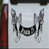 8.5in X 4in Black -- Psalm 23 Scroll with praying hands and roses Christian Car Window Wall Laptop Decal Sticker view 1