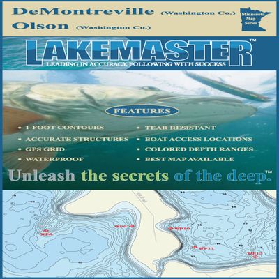 Lakemaster LPMNDMP03-08 Paper Map De Montreville/Olson (Wash)