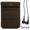 Smart Glove Brown Premium Durable Leather Cover Sleeve Carrying Case can Easily be Converted to a Stand for Kindle Touch 6 inch Plus Earbuds view 1