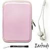eBigValue Pink Smooth Carbon Fiber Durable Slim Protective Eva Storage Cover Cube Carrying Case with Mesh Pocket for Kindle Fire Full Color 7 inch, Wi Fi and an Hand Strap Key Chain and Earbuds view 1