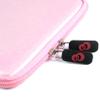 eBigValue Pink Smooth Carbon Fiber Durable Slim Protective Eva Storage Cover Cube Carrying Case with Mesh Pocket for Kindle Fire Full Color 7 inch, Wi Fi and an Hand Strap Key Chain and Earbuds view 3