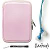 eBigValue Pink Smooth Carbon Fiber Durable Slim Protective Eva Storage Cover Cube Carrying Case with Mesh Pocket for Kindle Fire Full Color 7 inch, Wi Fi and an Hand Strap Key Chain and Earbuds view 1