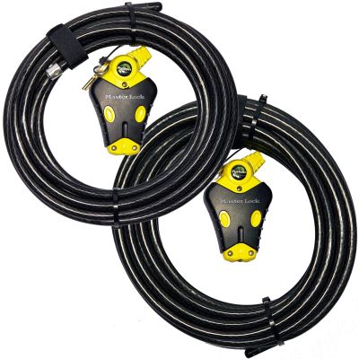 Master Lock - Two Python Adjustable Cable Locks Keyed Alike, 1-20ft, 1-30ft, 8413KACBL-2030