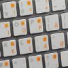 Apple Danish Labels Layout for Keyboard with Orange Lettering Transparent for Desktop, Laptop and Notebook view 4