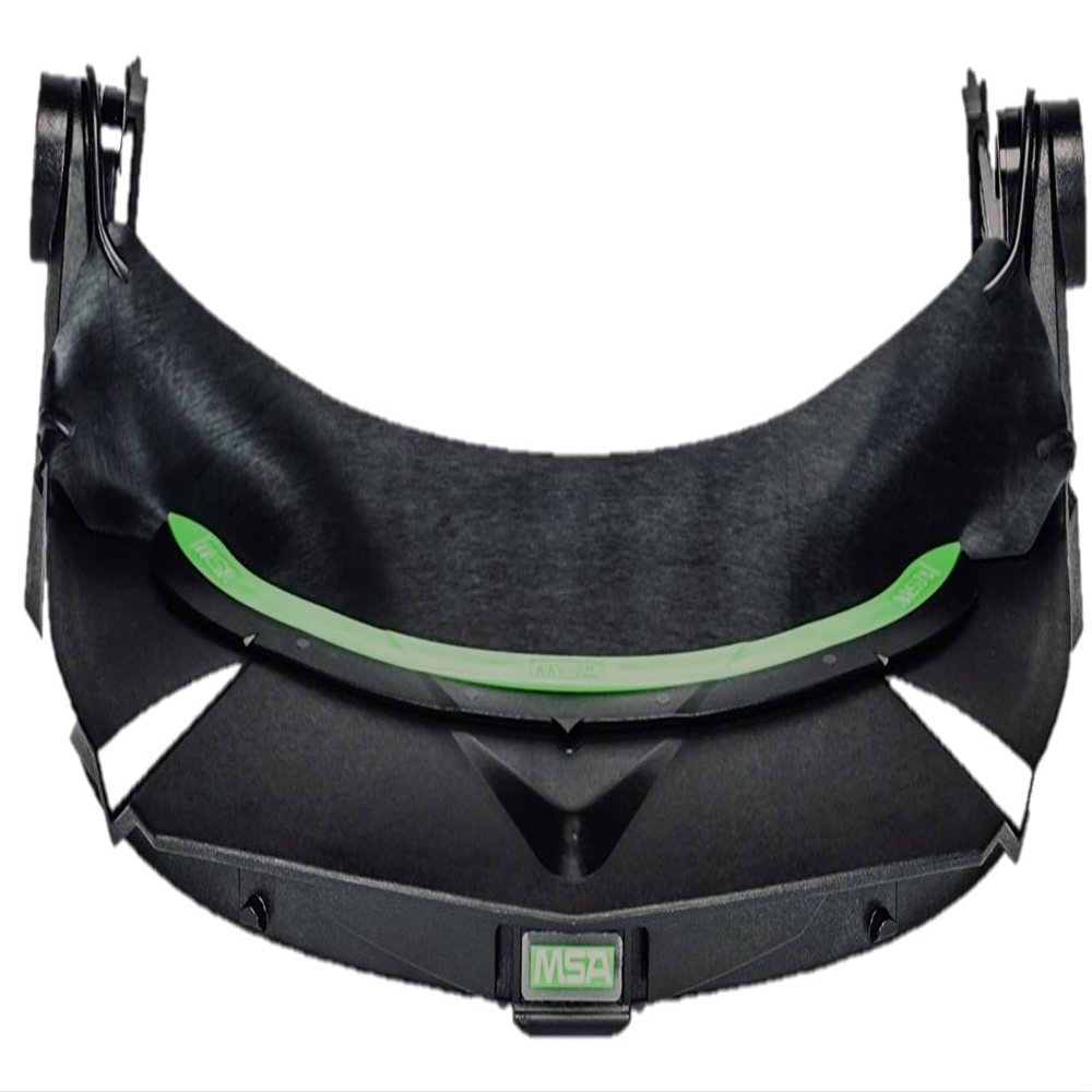 MSA 10115730 V-Gard Frame - General Purpose Applications, Fits Cap-Style Hard Hats, Black, High Density Polyethylene (HDPE), Includes Replaceable Debris Control Attachment, Durable & Reusable